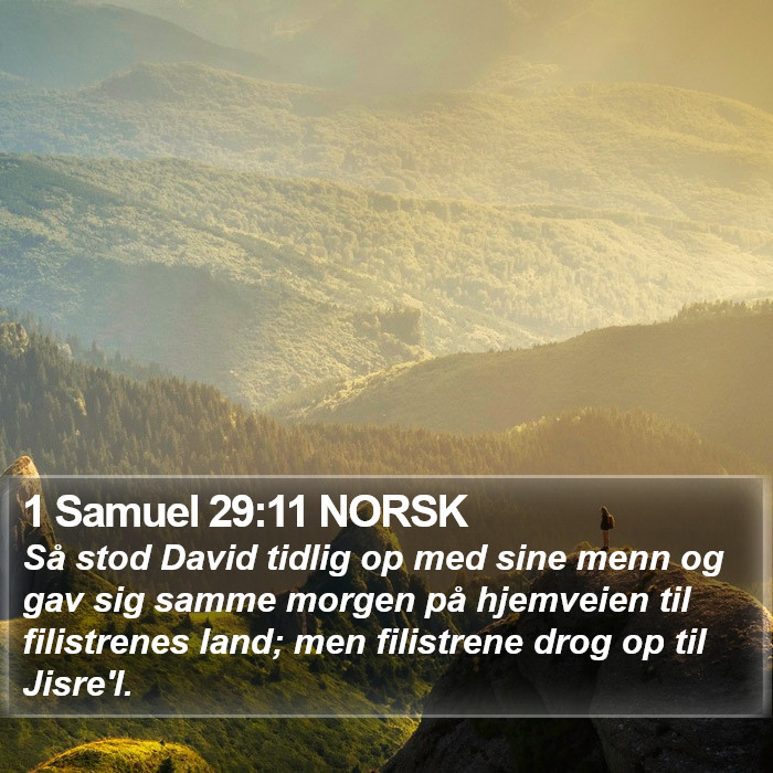 1 Samuel 29:11 NORSK Bible Study