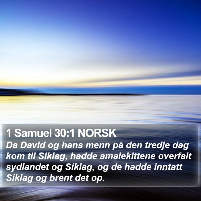 1 Samuel 30:1 NORSK Bible Study