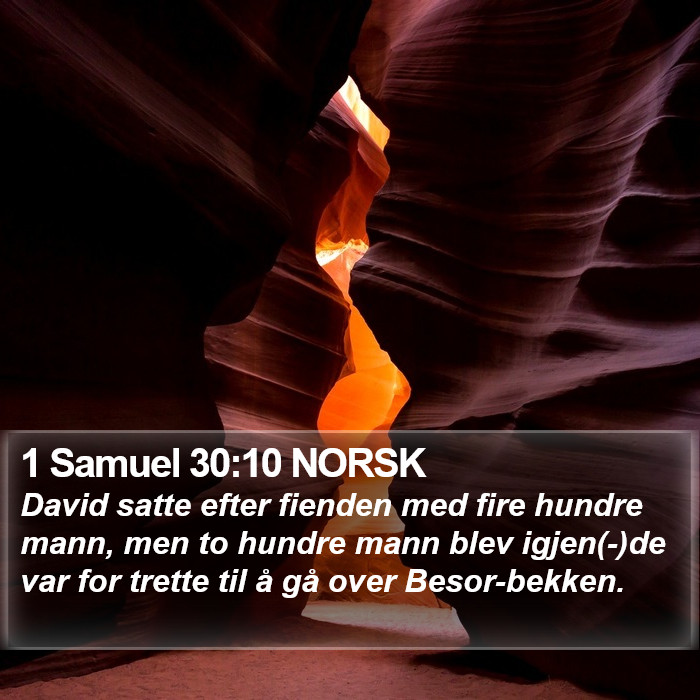 1 Samuel 30:10 NORSK Bible Study