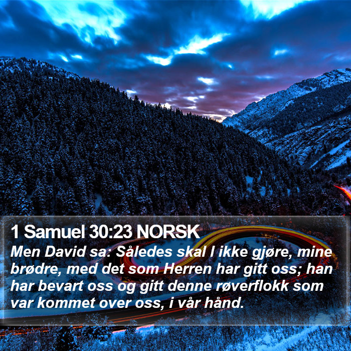 1 Samuel 30:23 NORSK Bible Study