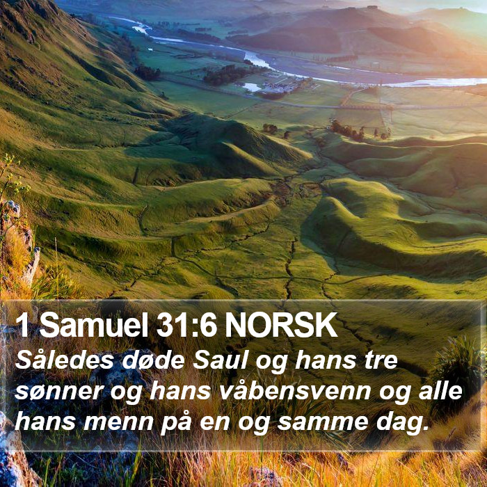 1 Samuel 31:6 NORSK Bible Study