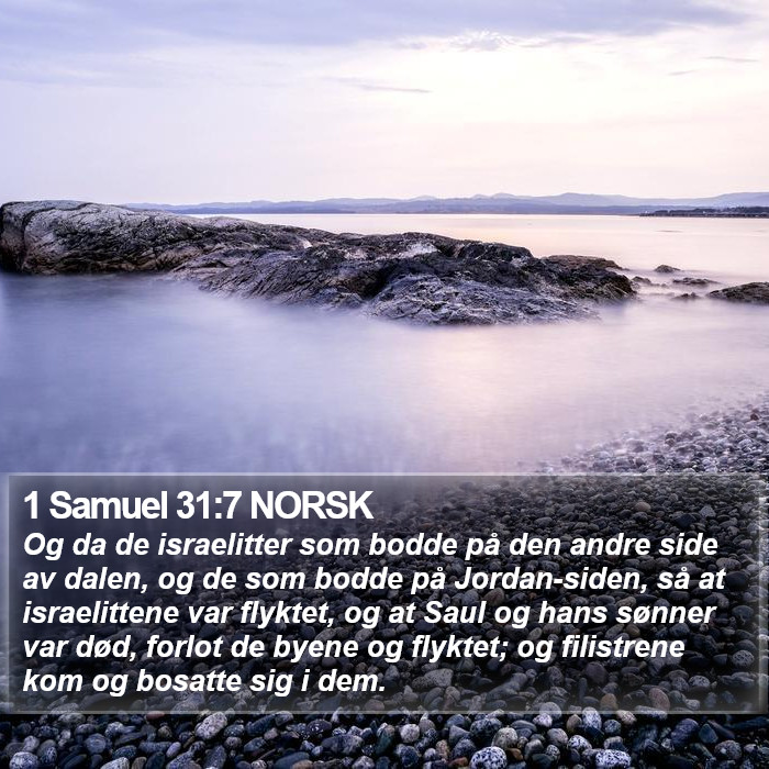 1 Samuel 31:7 NORSK Bible Study