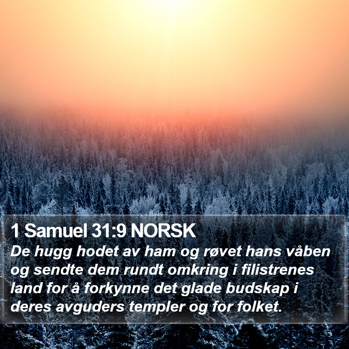 1 Samuel 31:9 NORSK Bible Study