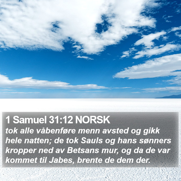 1 Samuel 31:12 NORSK Bible Study