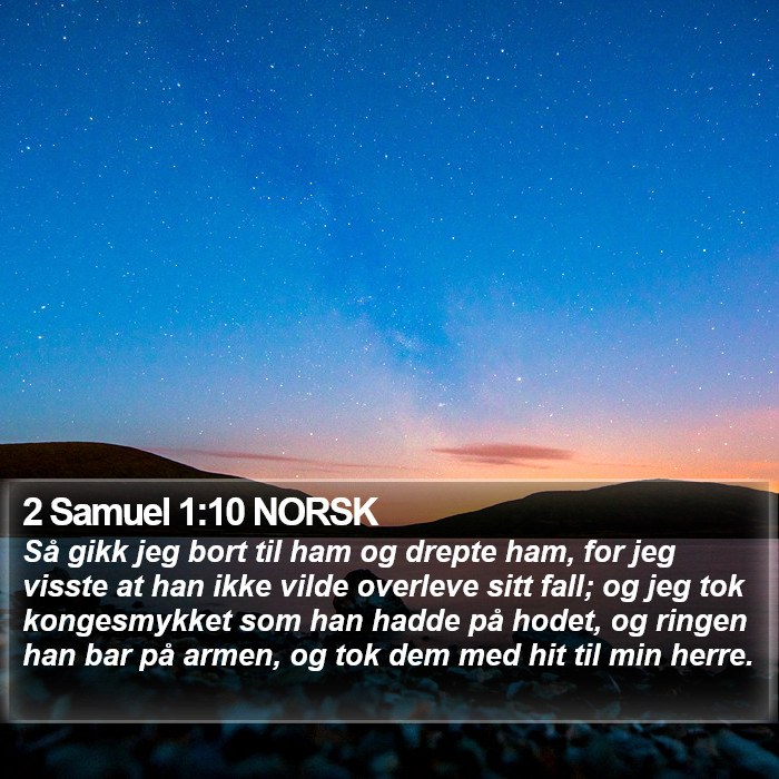 2 Samuel 1:10 NORSK Bible Study