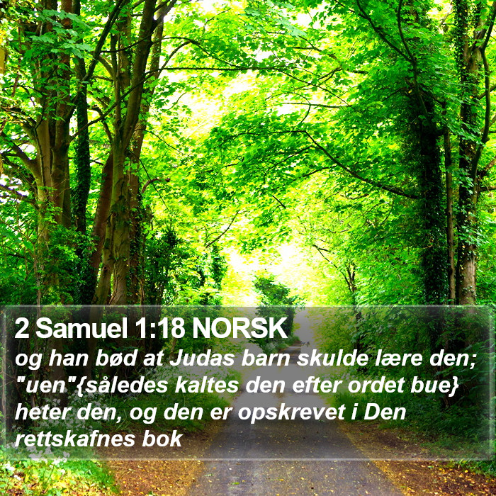 2 Samuel 1:18 NORSK Bible Study