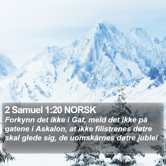 2 Samuel 1:20 NORSK Bible Study