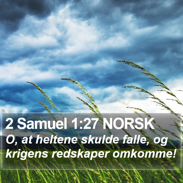 2 Samuel 1:27 NORSK Bible Study