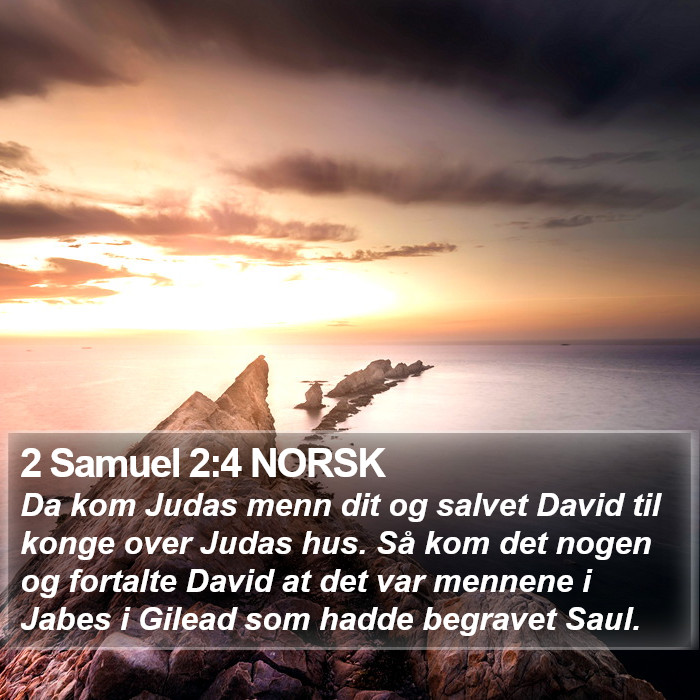 2 Samuel 2:4 NORSK Bible Study