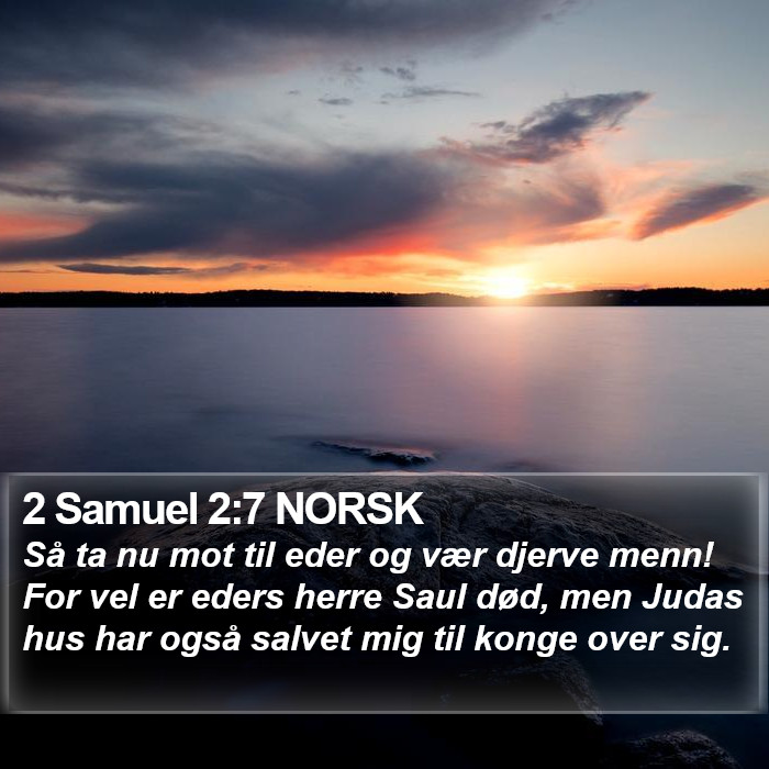 2 Samuel 2:7 NORSK Bible Study