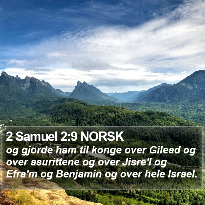 2 Samuel 2:9 NORSK Bible Study