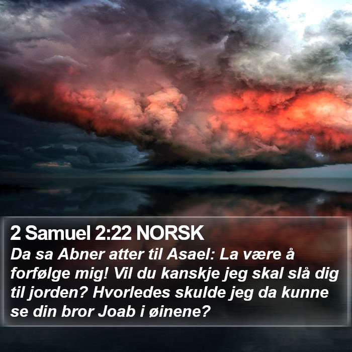 2 Samuel 2:22 NORSK Bible Study