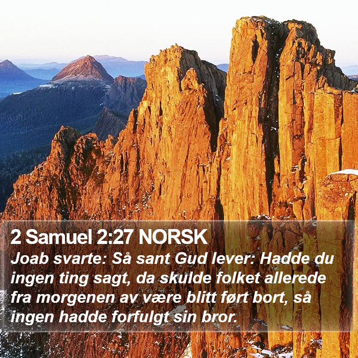 2 Samuel 2:27 NORSK Bible Study