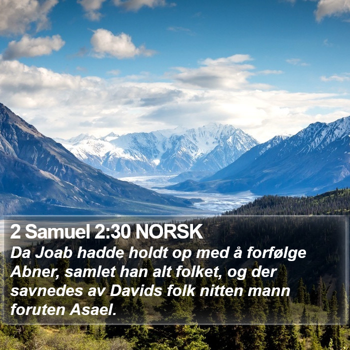 2 Samuel 2:30 NORSK Bible Study