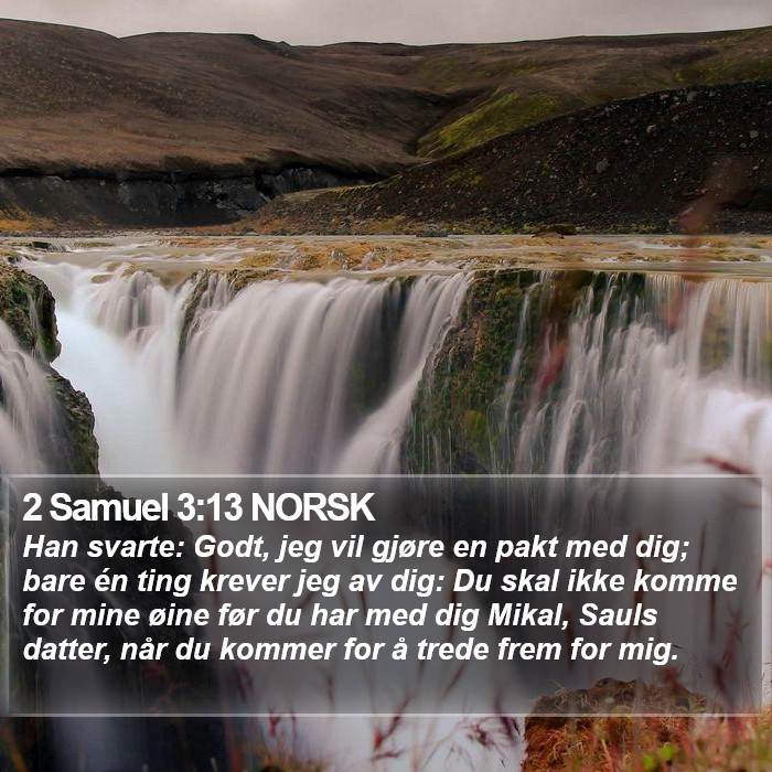 2 Samuel 3:13 NORSK Bible Study