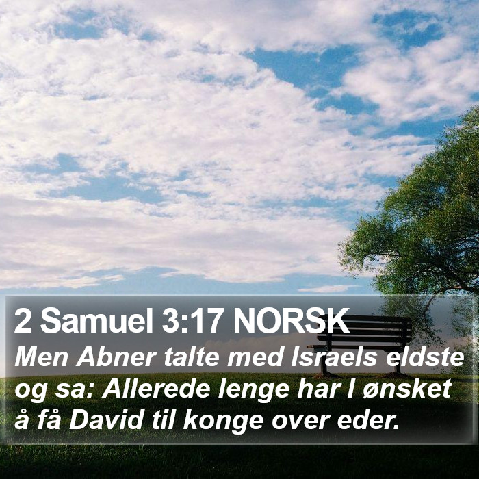 2 Samuel 3:17 NORSK Bible Study