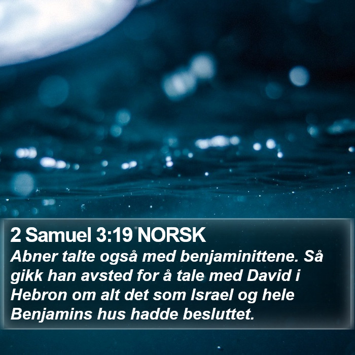 2 Samuel 3:19 NORSK Bible Study