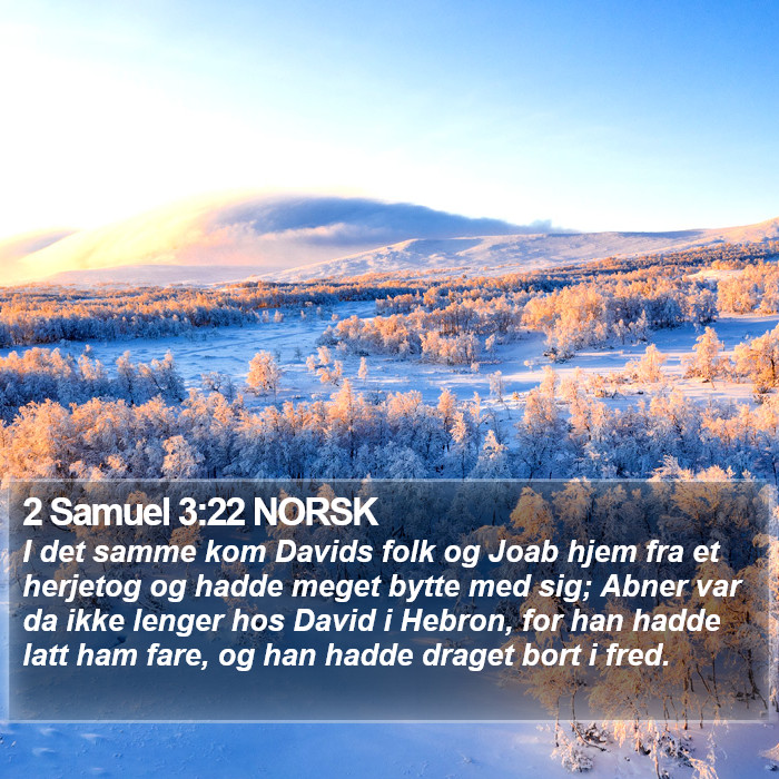 2 Samuel 3:22 NORSK Bible Study