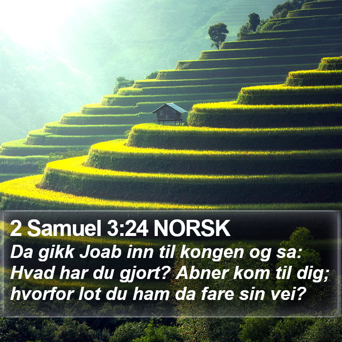 2 Samuel 3:24 NORSK Bible Study