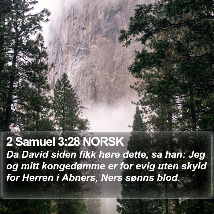 2 Samuel 3:28 NORSK Bible Study