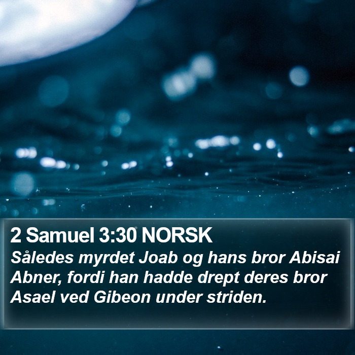 2 Samuel 3:30 NORSK Bible Study