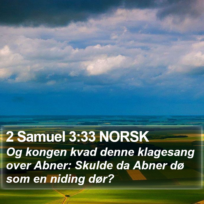 2 Samuel 3:33 NORSK Bible Study