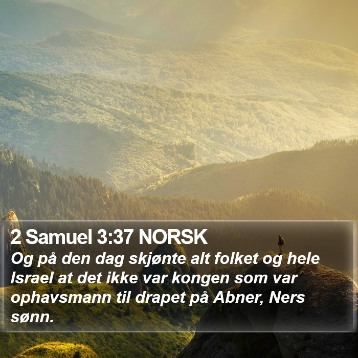 2 Samuel 3:37 NORSK Bible Study