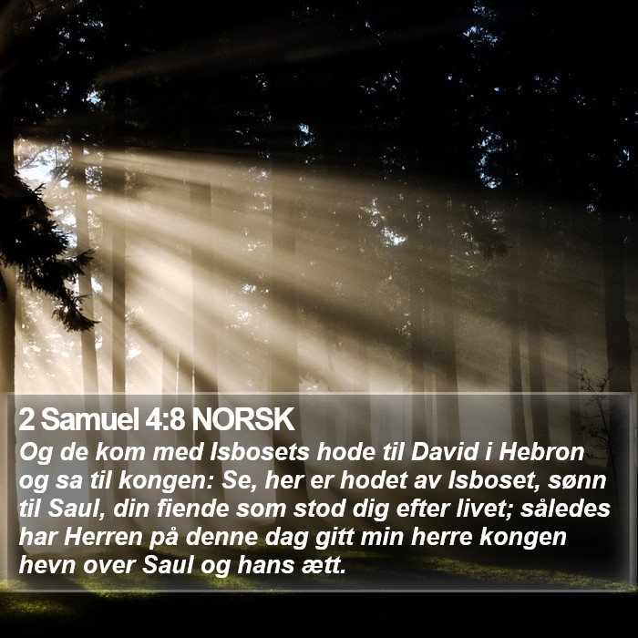 2 Samuel 4:8 NORSK Bible Study