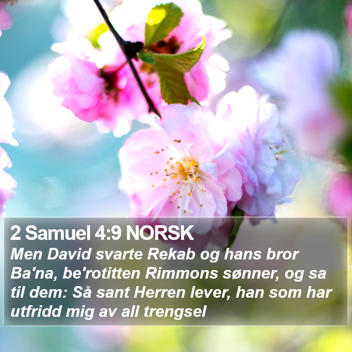 2 Samuel 4:9 NORSK Bible Study