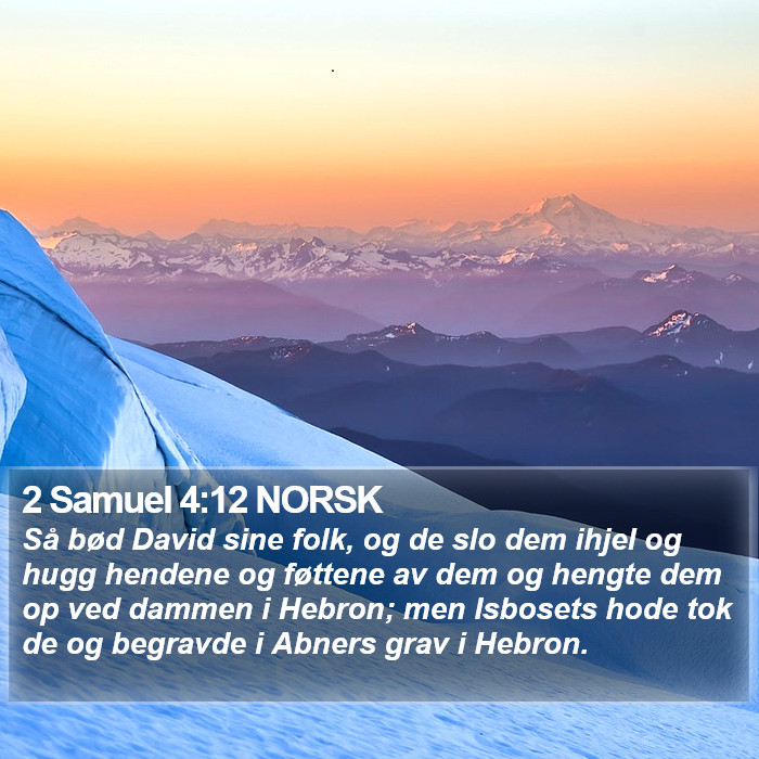 2 Samuel 4:12 NORSK Bible Study