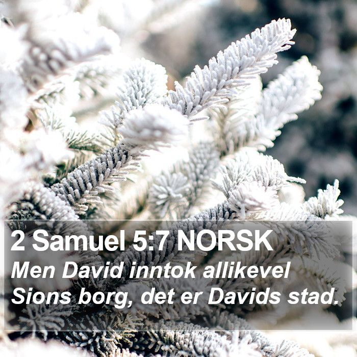 2 Samuel 5:7 NORSK Bible Study