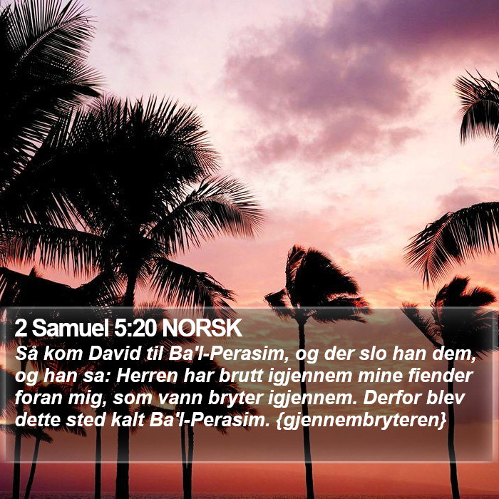 2 Samuel 5:20 NORSK Bible Study