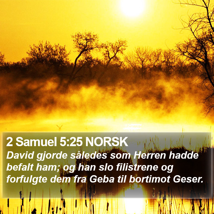 2 Samuel 5:25 NORSK Bible Study