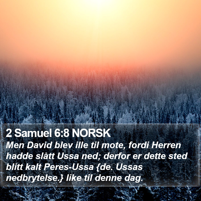 2 Samuel 6:8 NORSK Bible Study