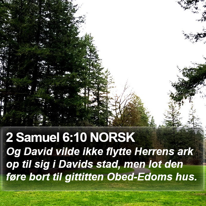 2 Samuel 6:10 NORSK Bible Study