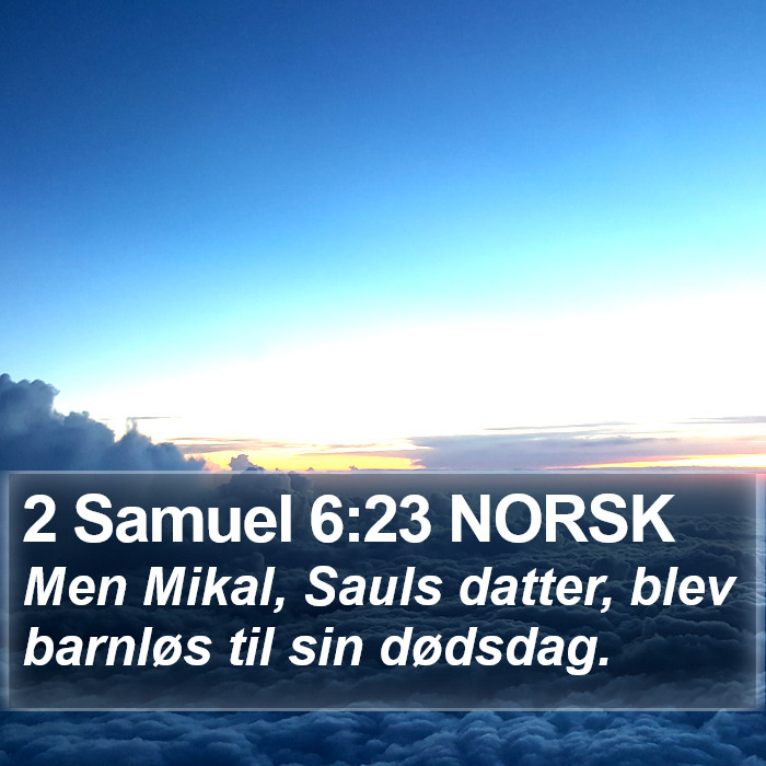 2 Samuel 6:23 NORSK Bible Study