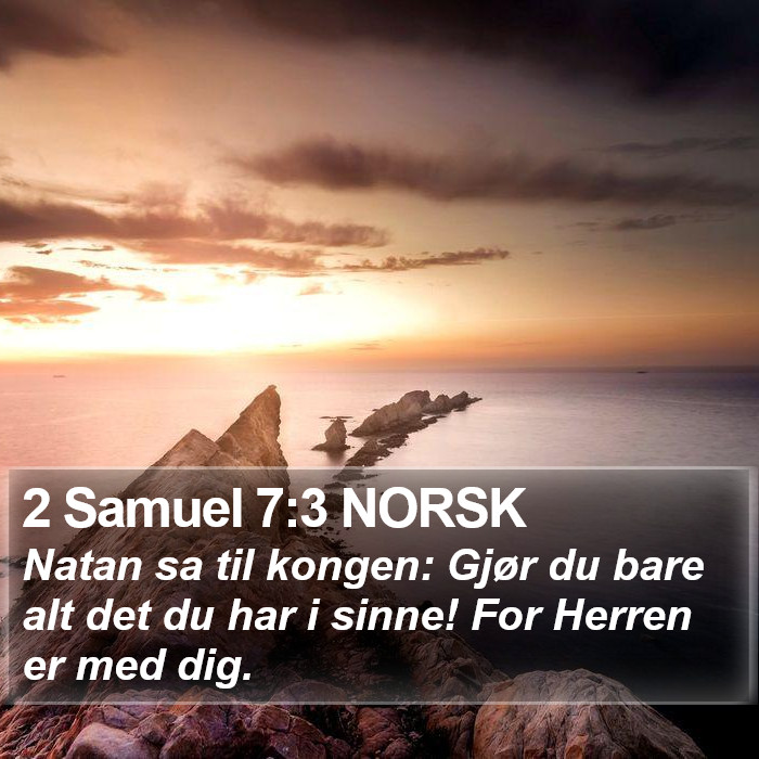 2 Samuel 7:3 NORSK Bible Study