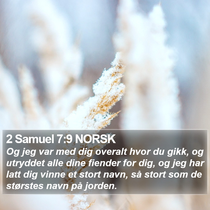 2 Samuel 7:9 NORSK Bible Study