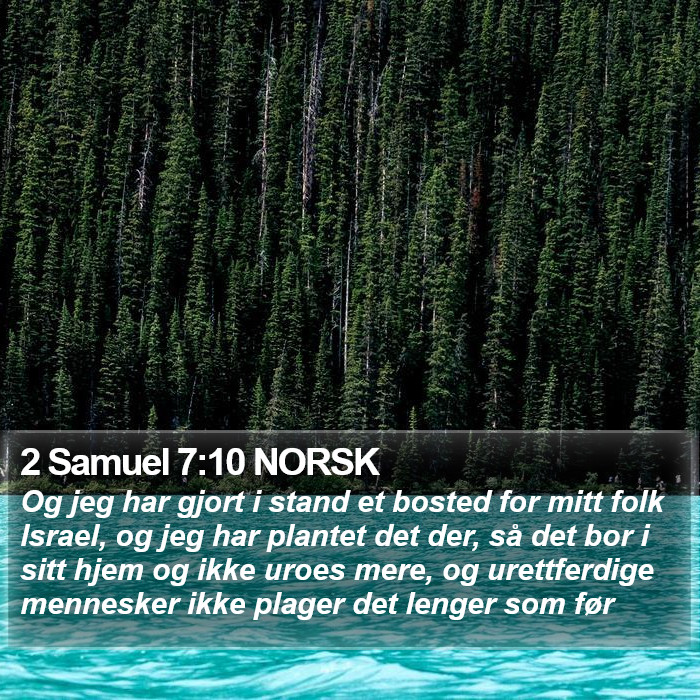 2 Samuel 7:10 NORSK Bible Study