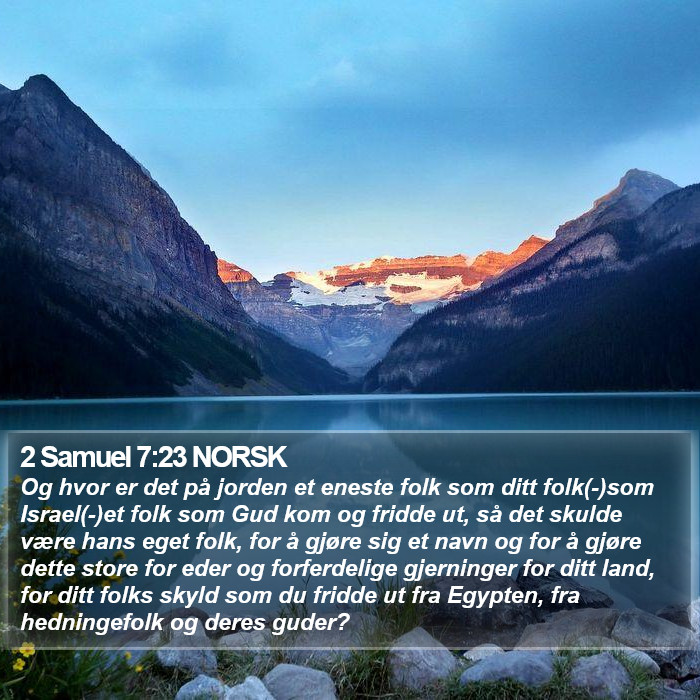 2 Samuel 7:23 NORSK Bible Study