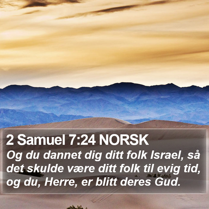 2 Samuel 7:24 NORSK Bible Study