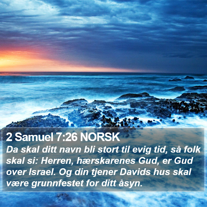 2 Samuel 7:26 NORSK Bible Study