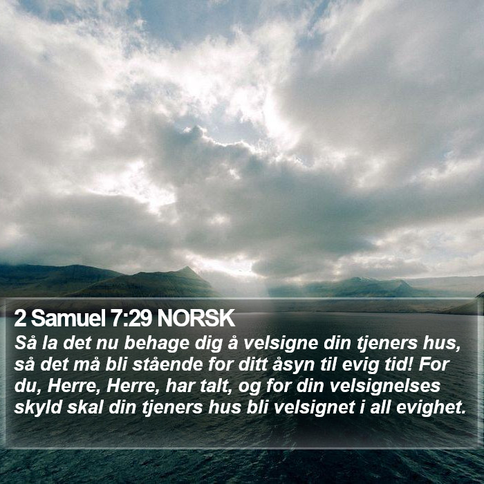 2 Samuel 7:29 NORSK Bible Study