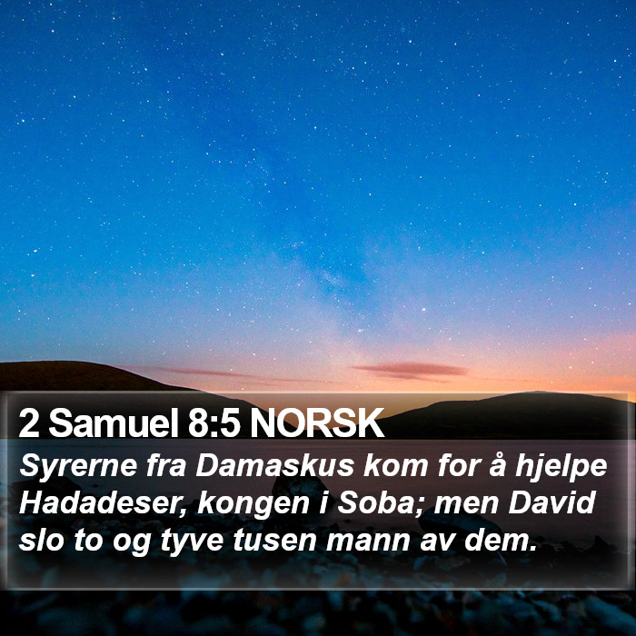 2 Samuel 8:5 NORSK Bible Study