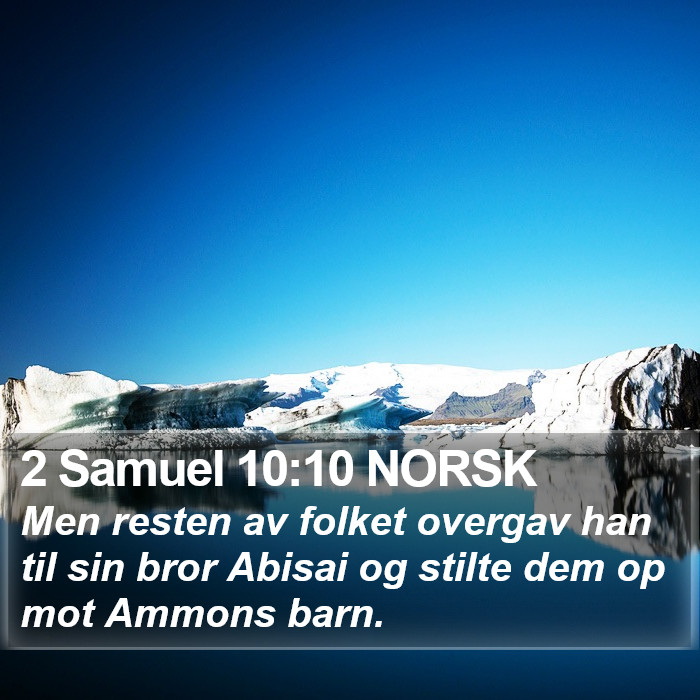 2 Samuel 10:10 NORSK Bible Study