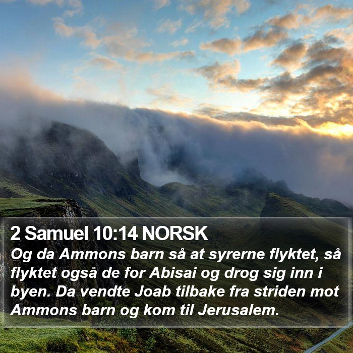 2 Samuel 10:14 NORSK Bible Study