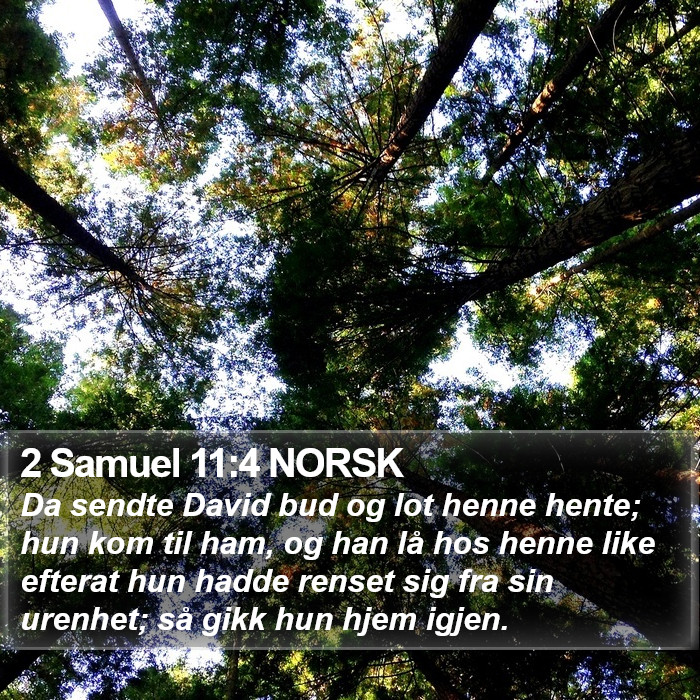 2 Samuel 11:4 NORSK Bible Study