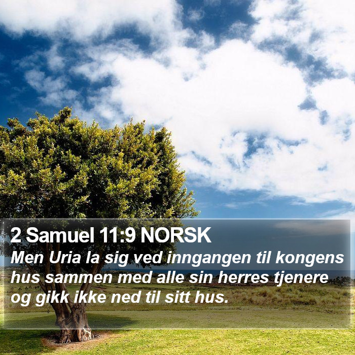 2 Samuel 11:9 NORSK Bible Study