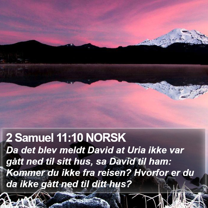 2 Samuel 11:10 NORSK Bible Study