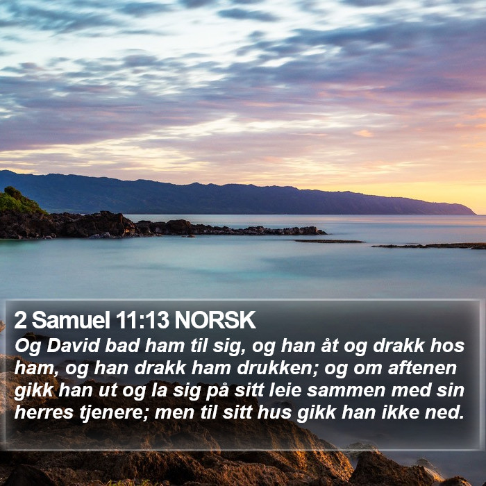 2 Samuel 11:13 NORSK Bible Study